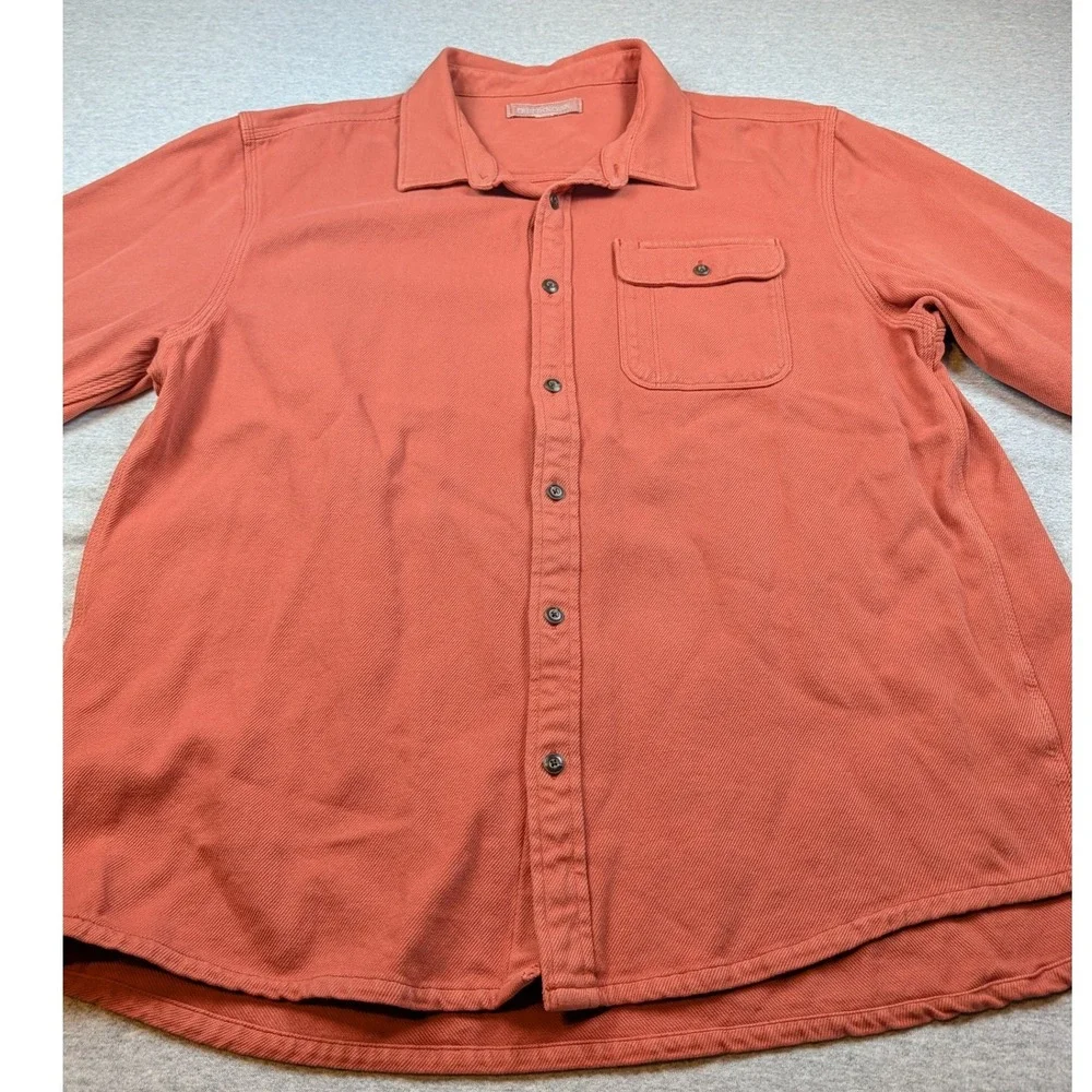 Outerknown Blanket Shirt Mens XXL Terracotta Orange Organic Cotton Button Up